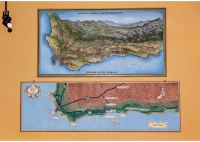 Granary: Map of the mountain passes of the Southern Cape, showing Saldanha to Gqeberha